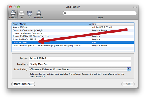 zebra label printer software for mac